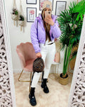 Bomber crop lilla