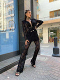 Completo giacca e pantalone in pizzo