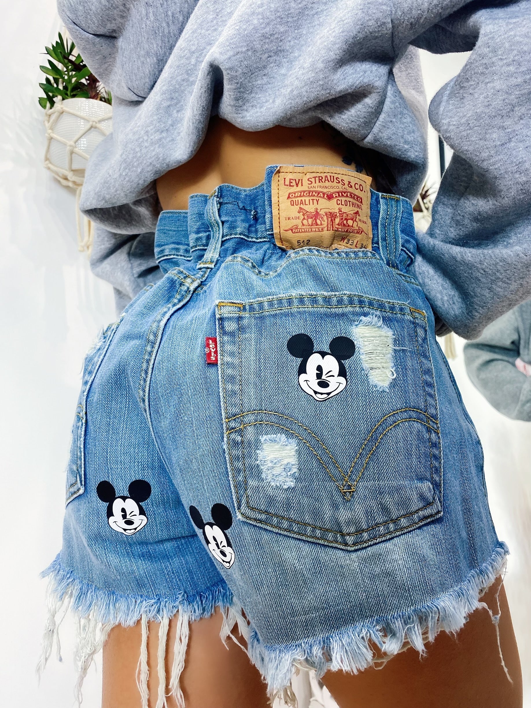 Short Levi’s Vintage con stampa topolino bagno medio