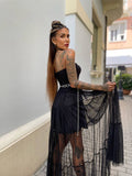 Abito nero in tulle