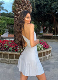 Abito monospalla glitter corto
