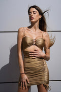 Abito bronzo anelli oro