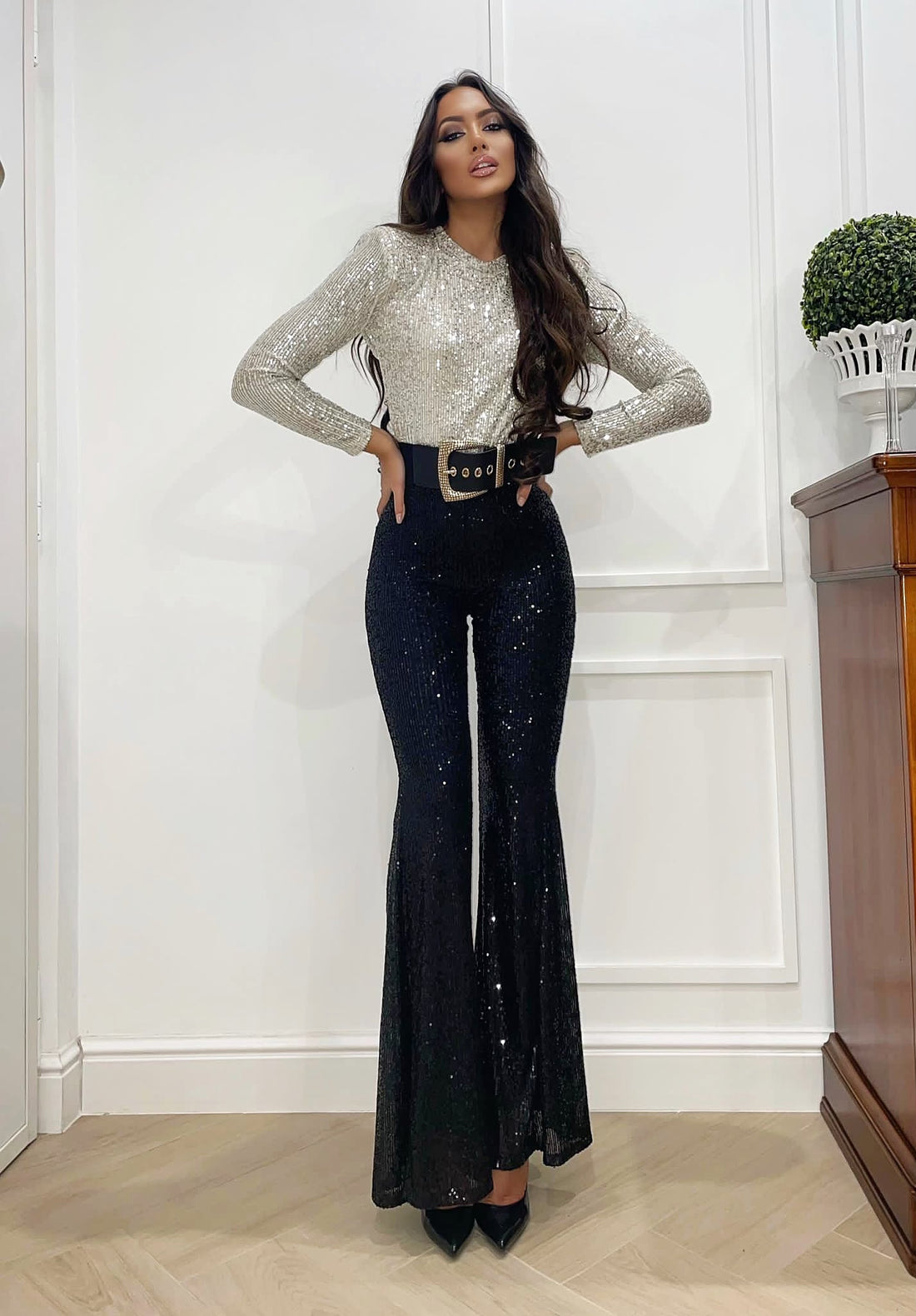 Pantalone in paillettes