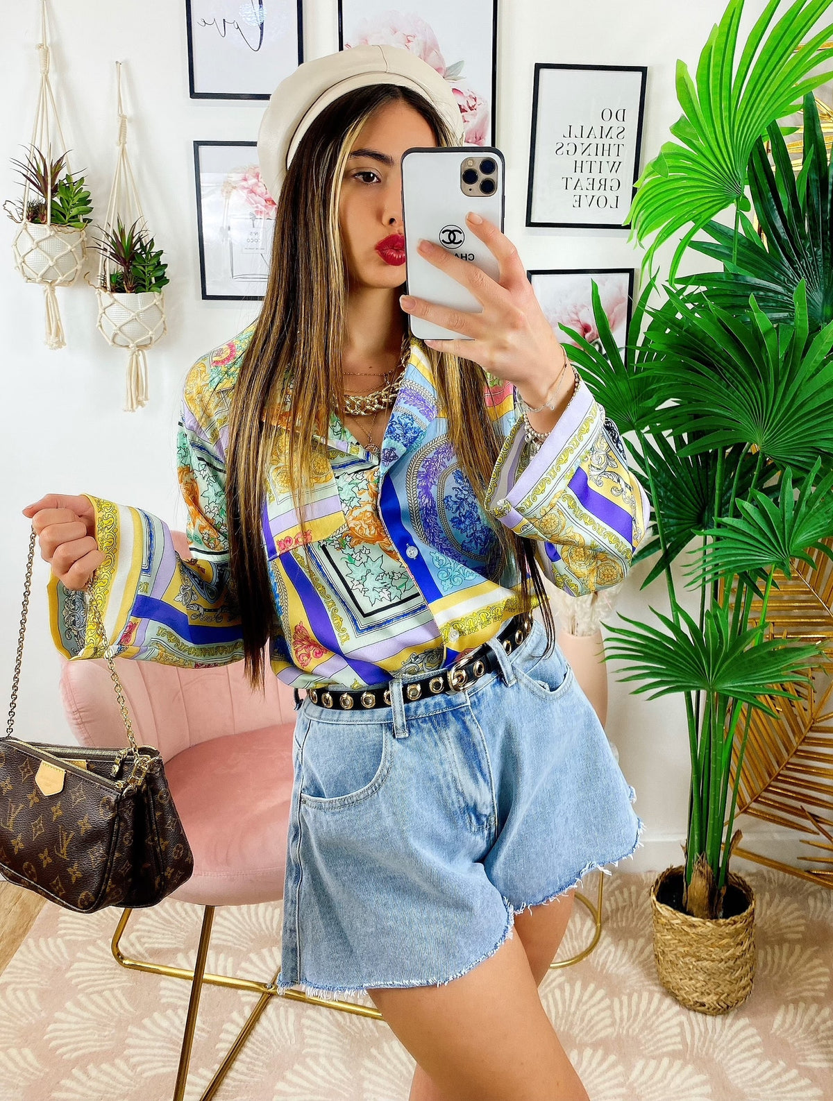 Camicia etnica sfumatura Blu
