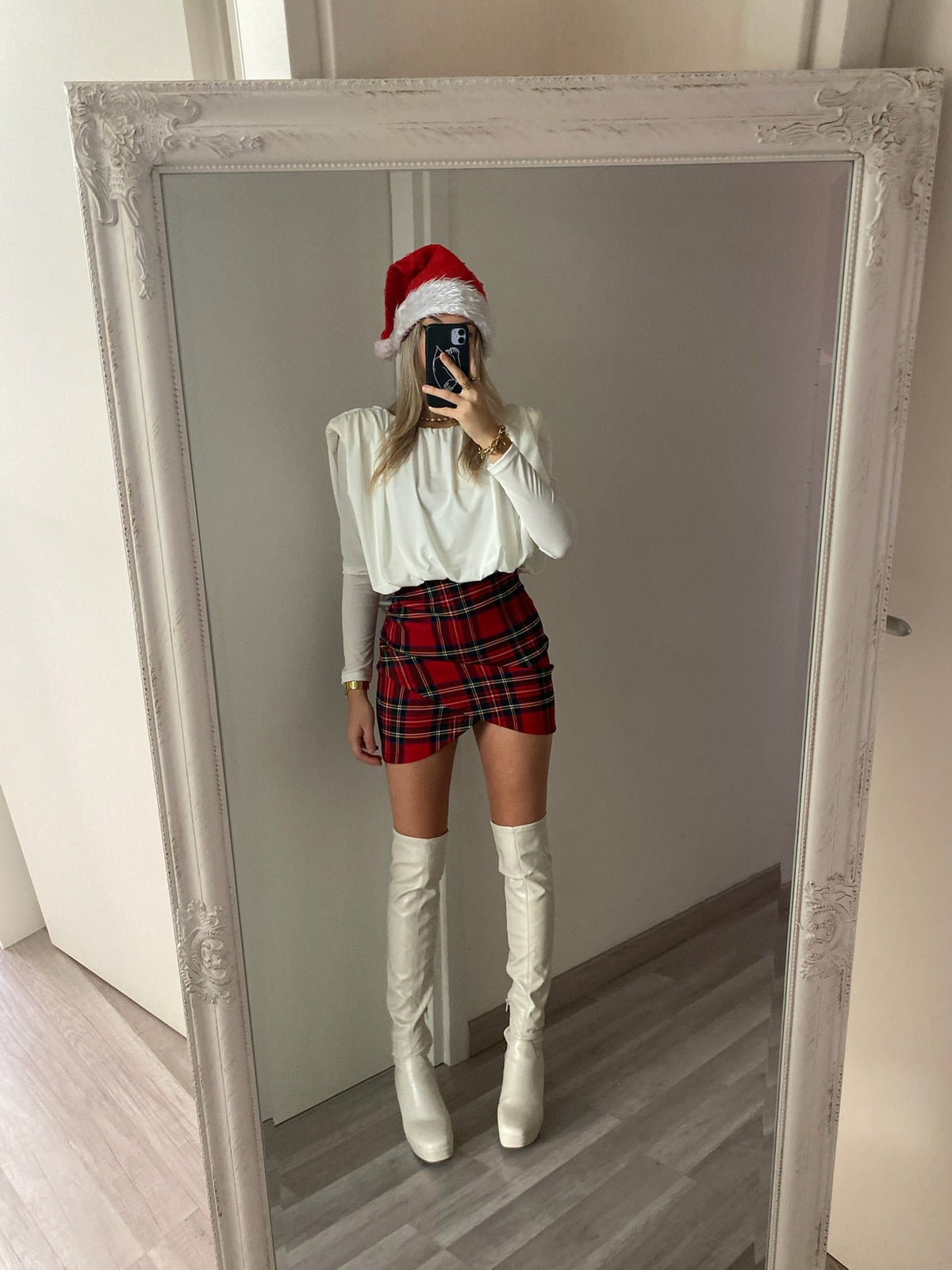 Top bianco spalline bombate