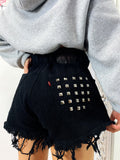 Short Levi’s Vintage nero con borchie