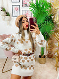 Maxi maglione Bianco a cuori