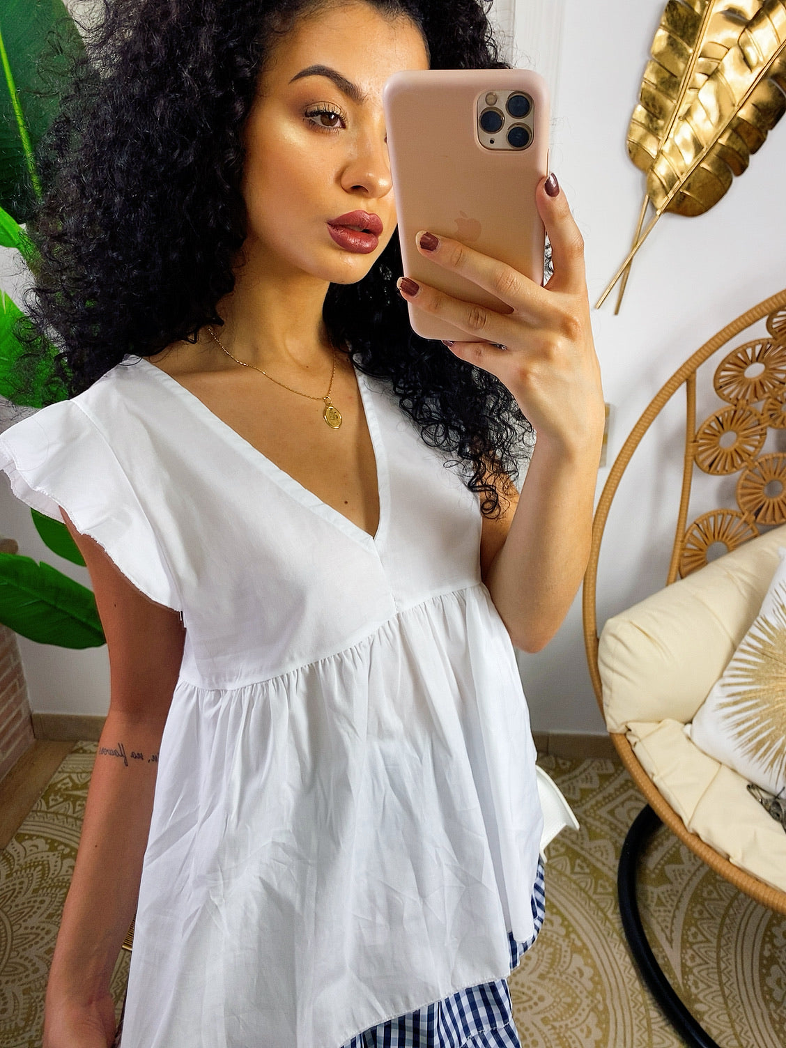 Maglia bianca in cotone