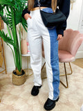 Tuta a jeans bicolor