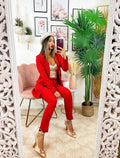 Completo giacca e pantalone rosso