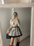 Maglione crop beige
