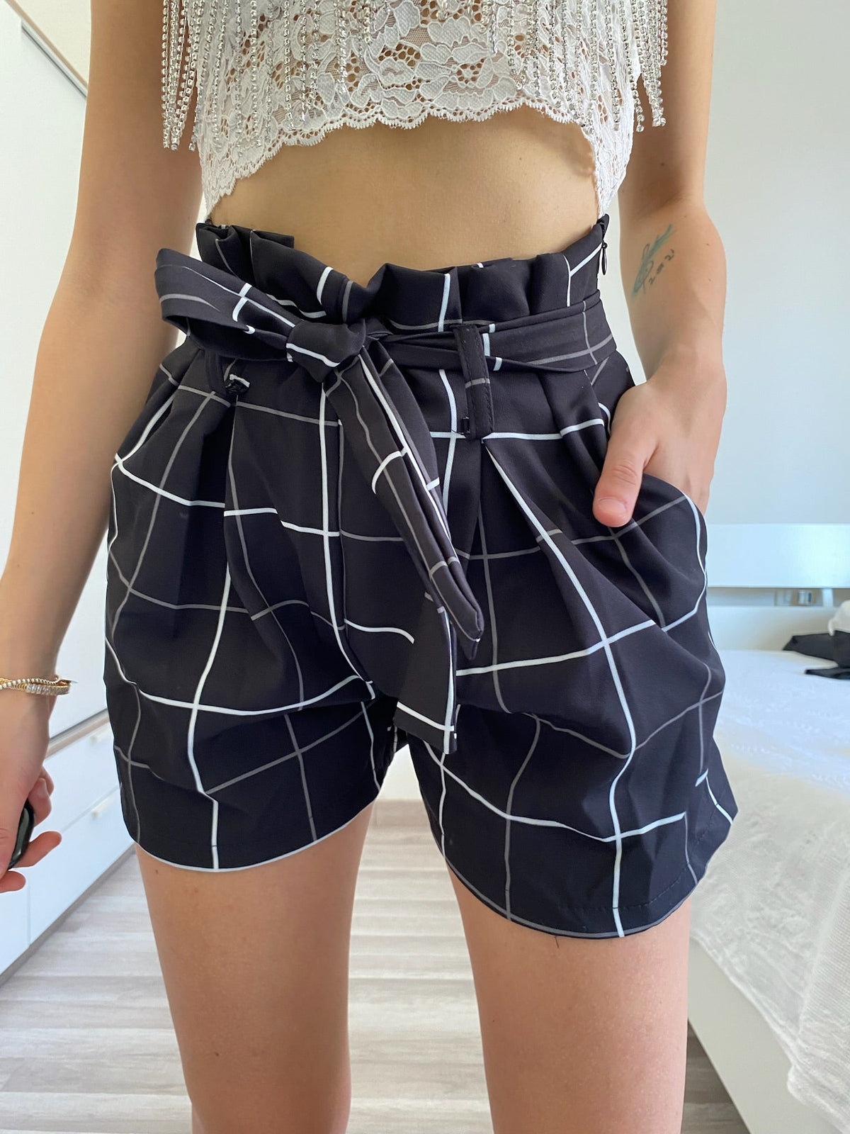 Completo Giacca e Short Nero