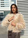 Pelliccia ecosoft beige