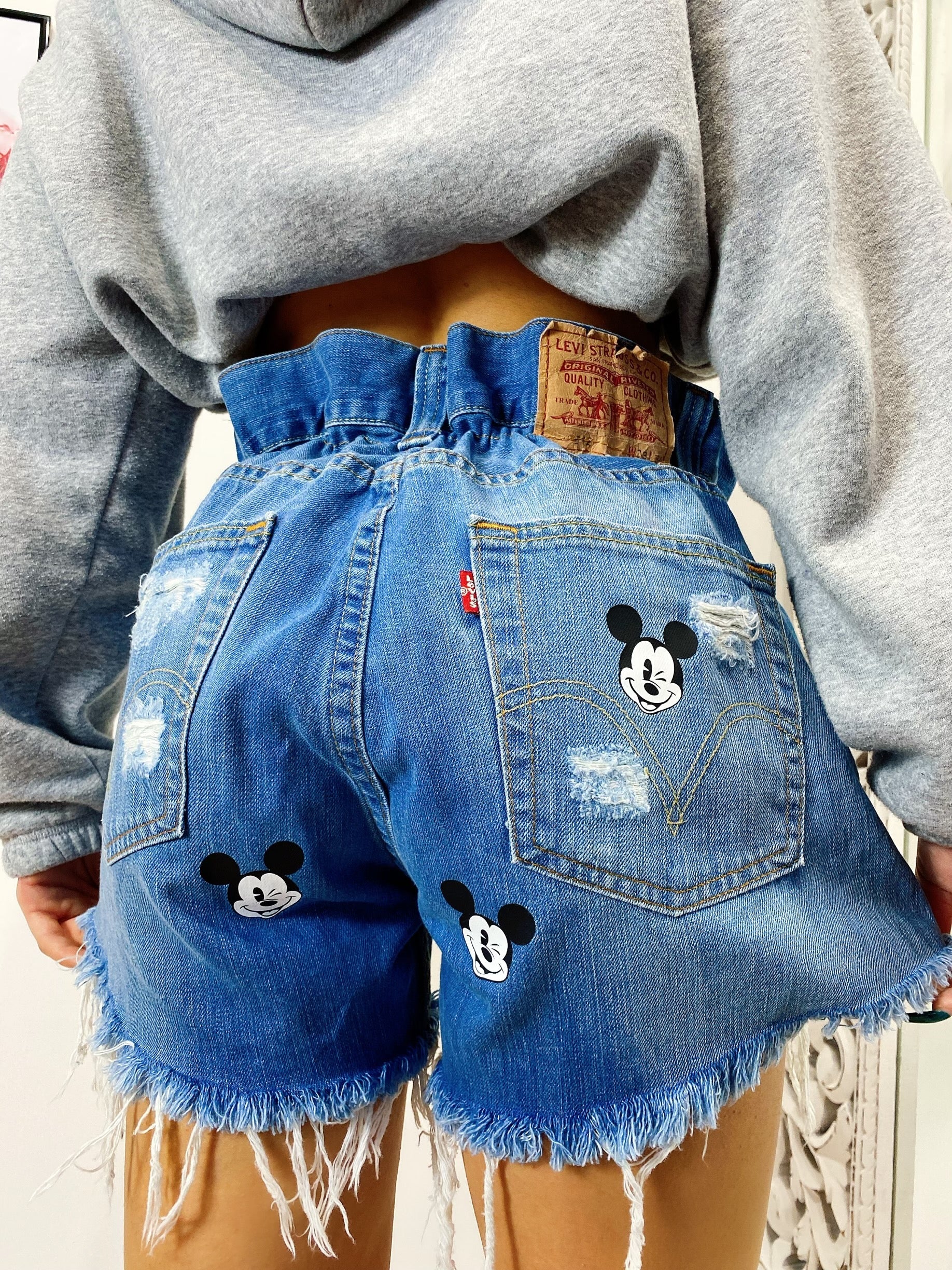 Short Levi’s Vintage con stampa topolino bagno medio