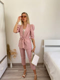 Completo giacca e pantalone cipria