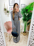 Completo pantalone e bluse  pied de poule