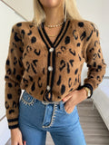 Cardigan animalier Camel