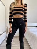 Pantalone nero con lacci