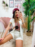 Completo Short e Smanicato Bianco