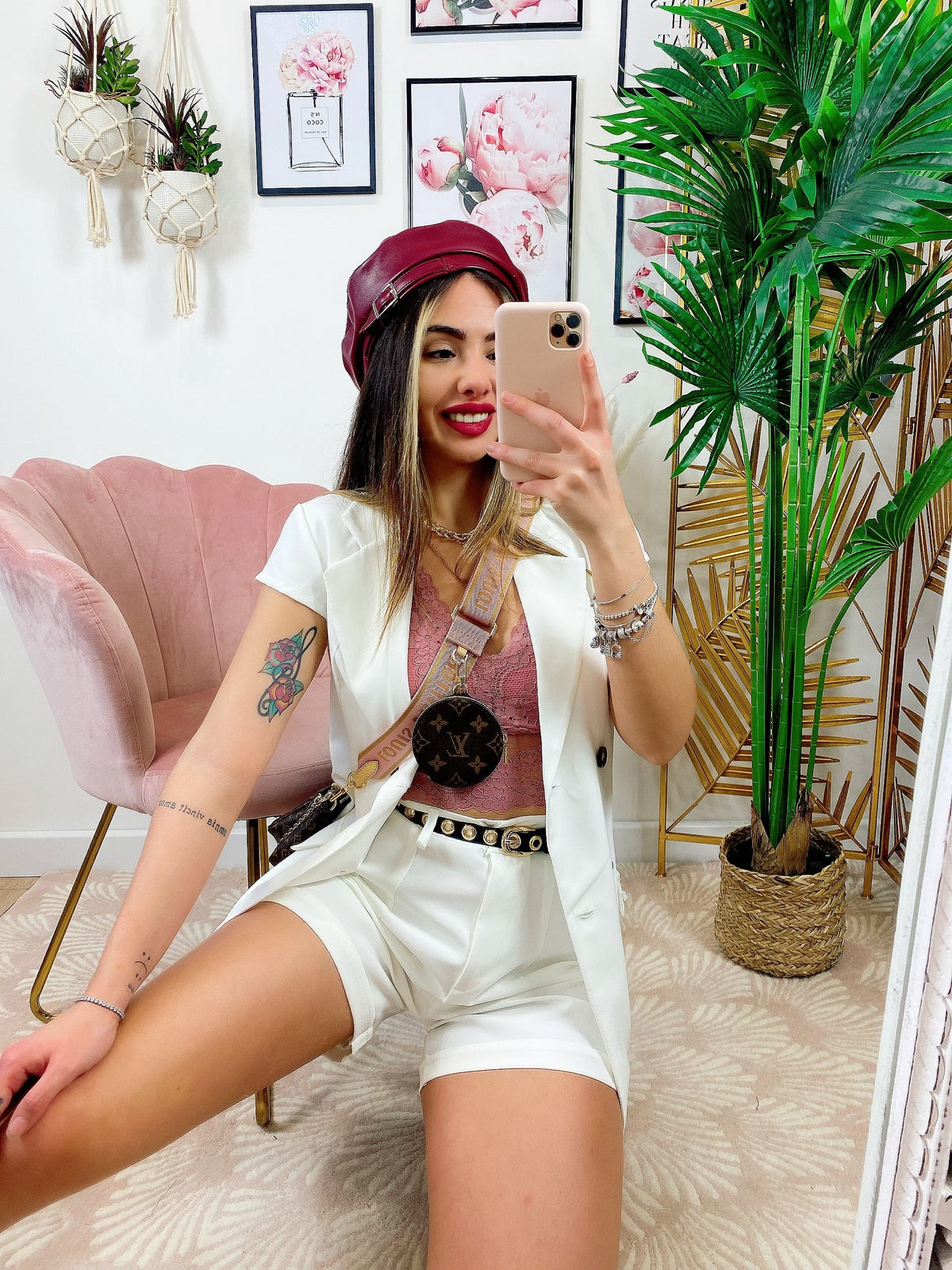 Completo Short e Smanicato Bianco