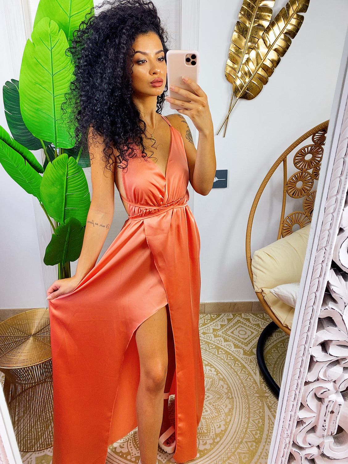 Dress Afrodite pesca