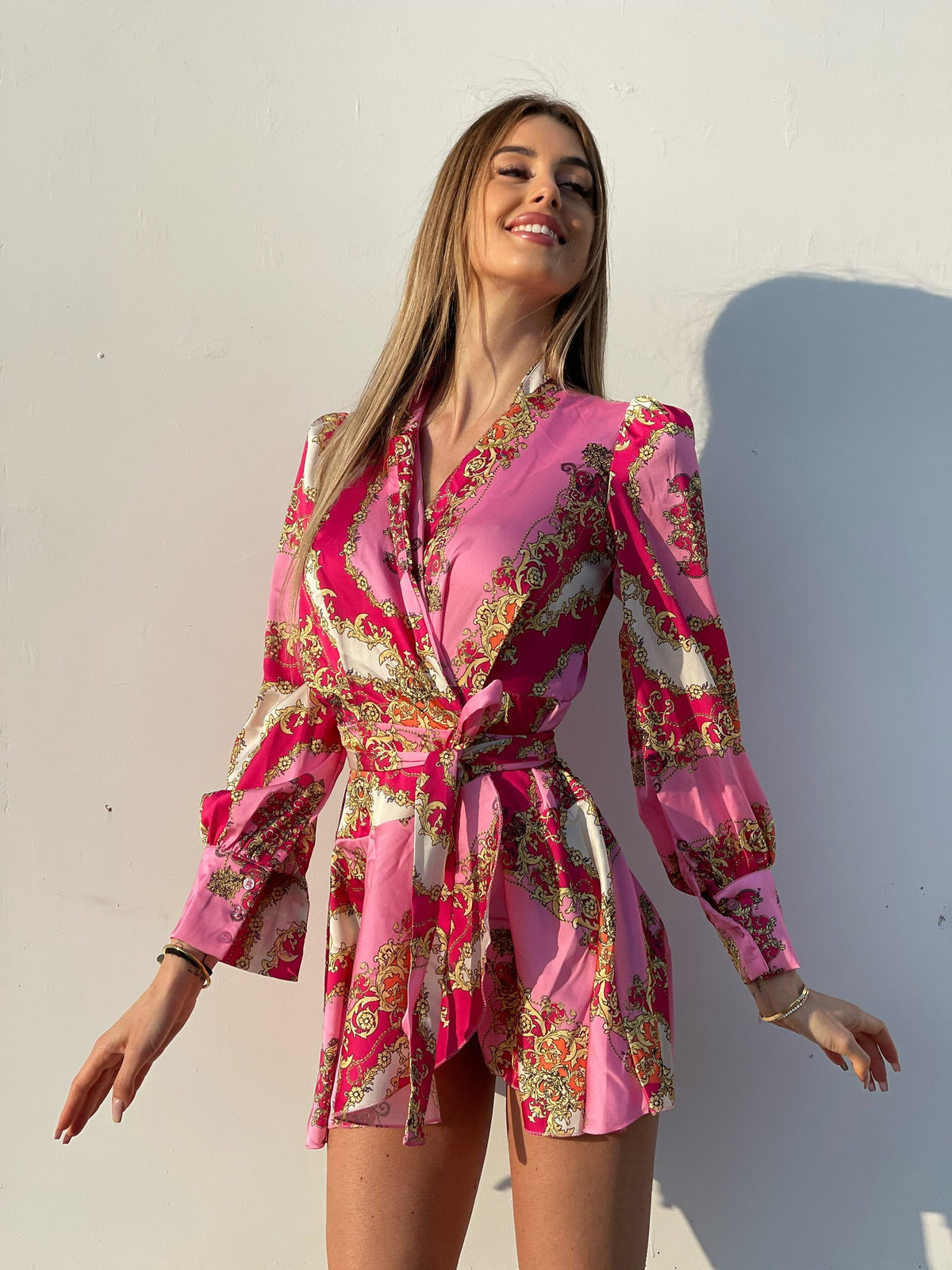 Abito etnico Fuxia e rosa
