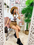 T-shirt con stampa Teddy