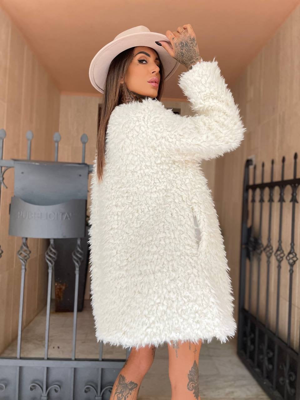 Giacca Teddy bianco