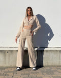 Completo top e pantalone beige