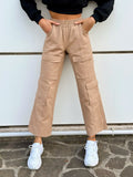 Jeans cargo Camel con tasche