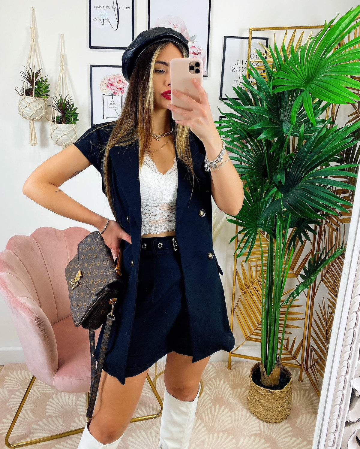 Completo Short e Smanicato Nero
