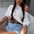 Maglia crop bianca easy