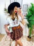 Top crop Love animalier