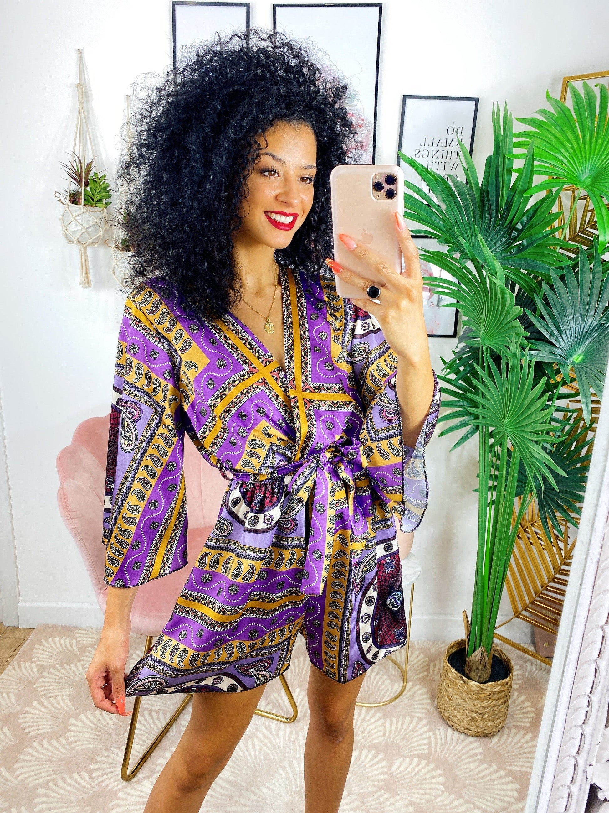 Tutina a kimono lilla