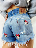 Short Levi’s Vintage stampa topolina con strappi