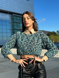 Maglione multicolor azzurro