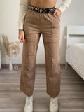 Jeans cargo Camel con tasche