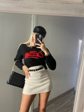Gonna in tweed bianca