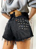 Short Levi’s Vintage con Borchie bagno grigio scuro