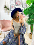 Kimono blu oro rosa