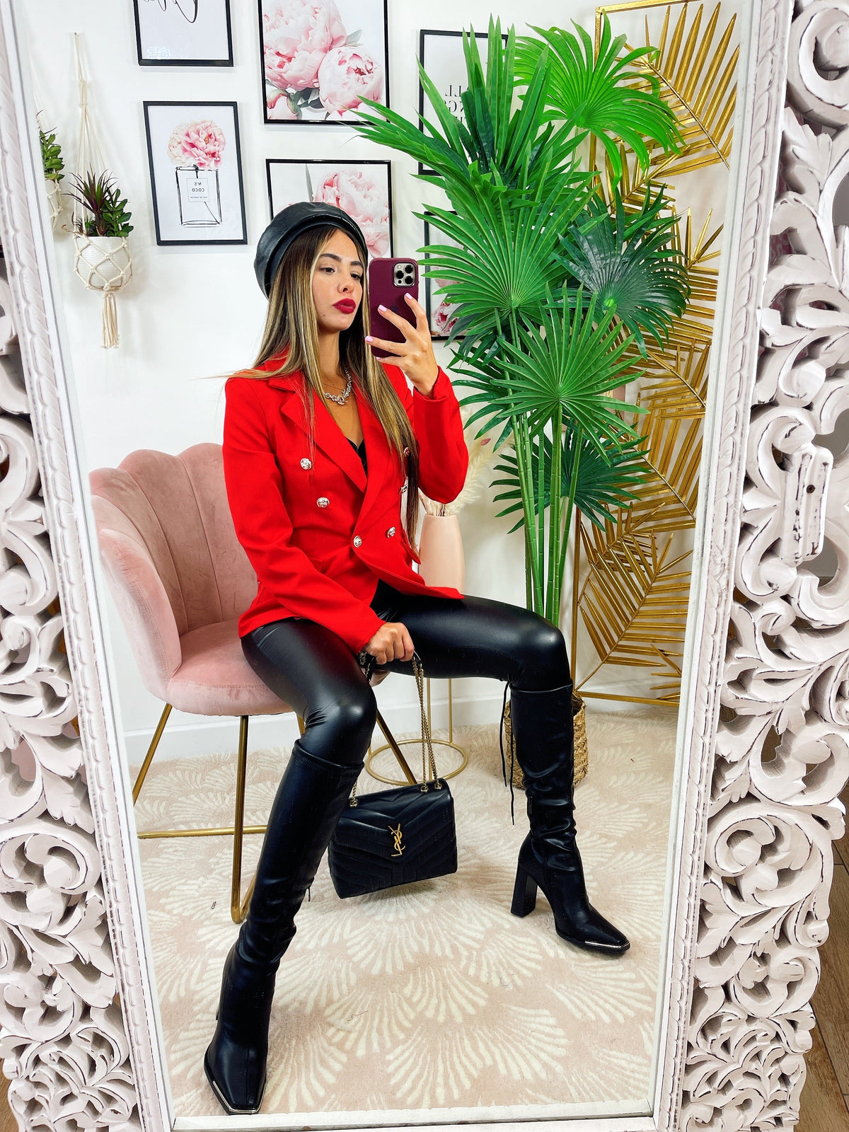 Blazer con bottoni Rosso