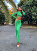 Completo verde top e gonna Jasmine