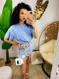 Short in jeans chiaro