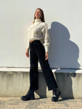 Jeans wide leg nero