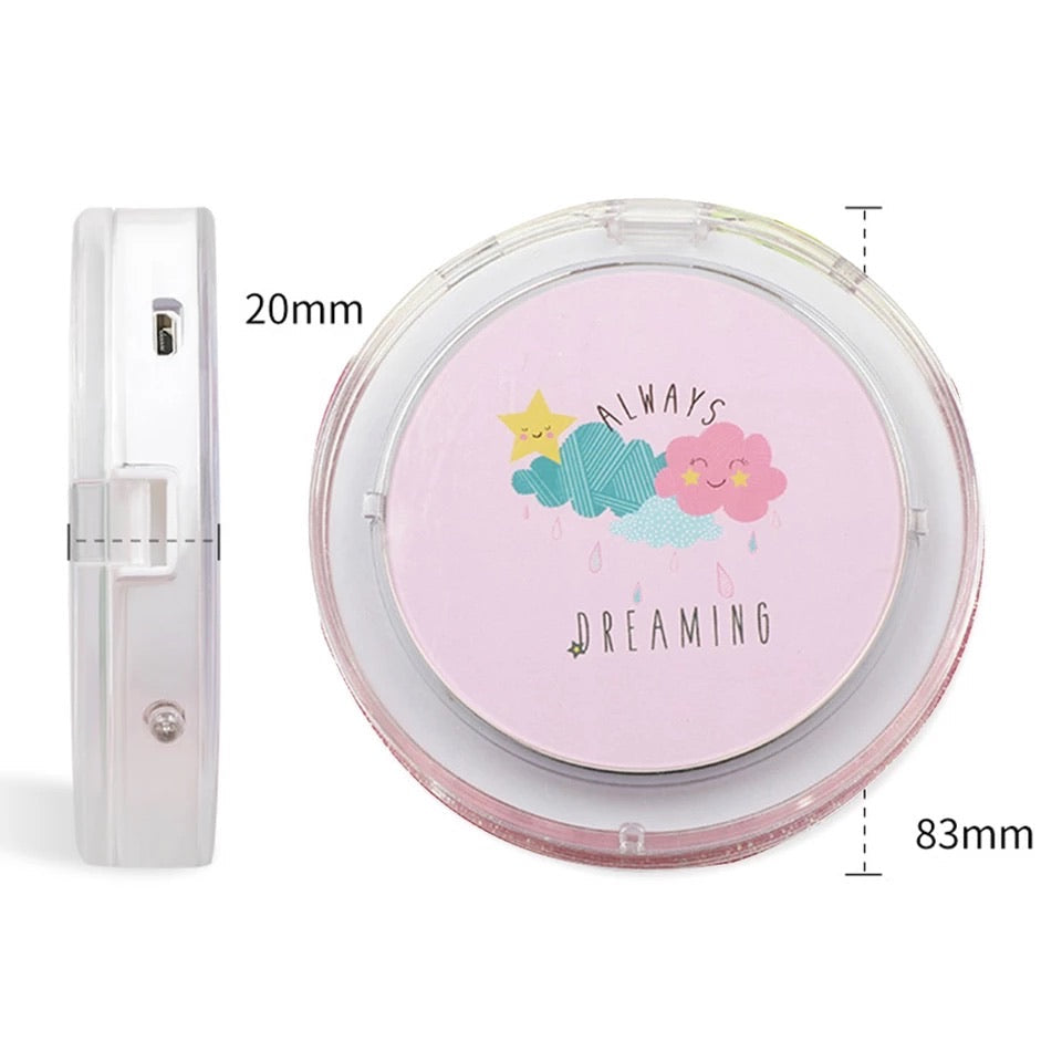 Minispecchio portatile con luce