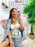 Completo Short e giacca pied de poule carta da zucchero