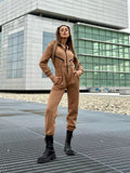 Tuta intera Camel con zip