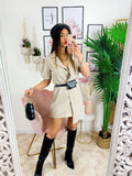 Tutina beige con borsetta