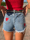 Short a caramella con cuori rossi