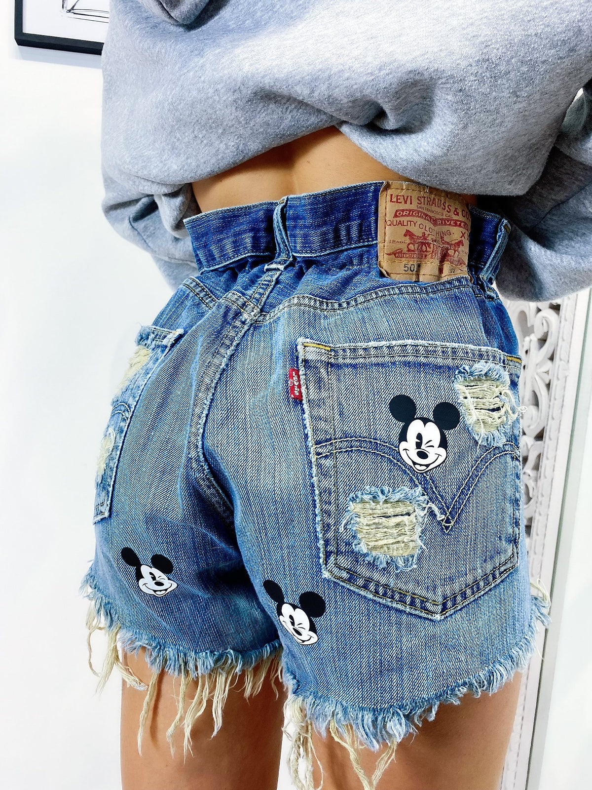 Short Levi’s Vintage con stampa topolino bagno medio